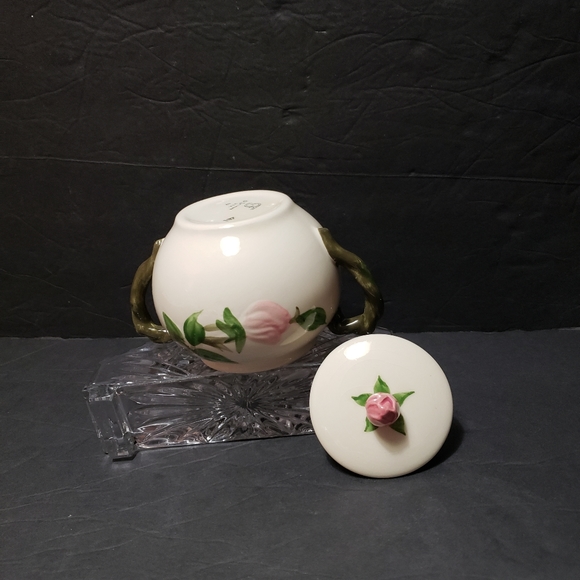 Vintage FRANCISCAN "Desert Rose" Creamer & Sugar Bowl Set - Picture 4 of 12